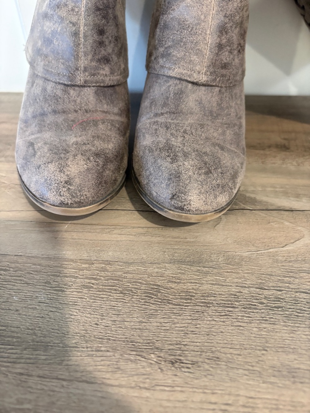 Fergalicious Over-the-Knee Braided-Shaft Boots in Taupe Gray - Picture 5 of 6